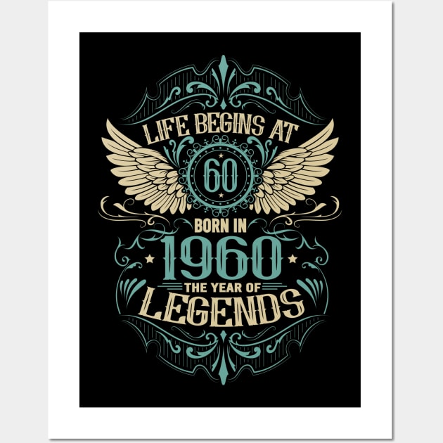 60th birthday gift idea Legend Wall Art by HBfunshirts